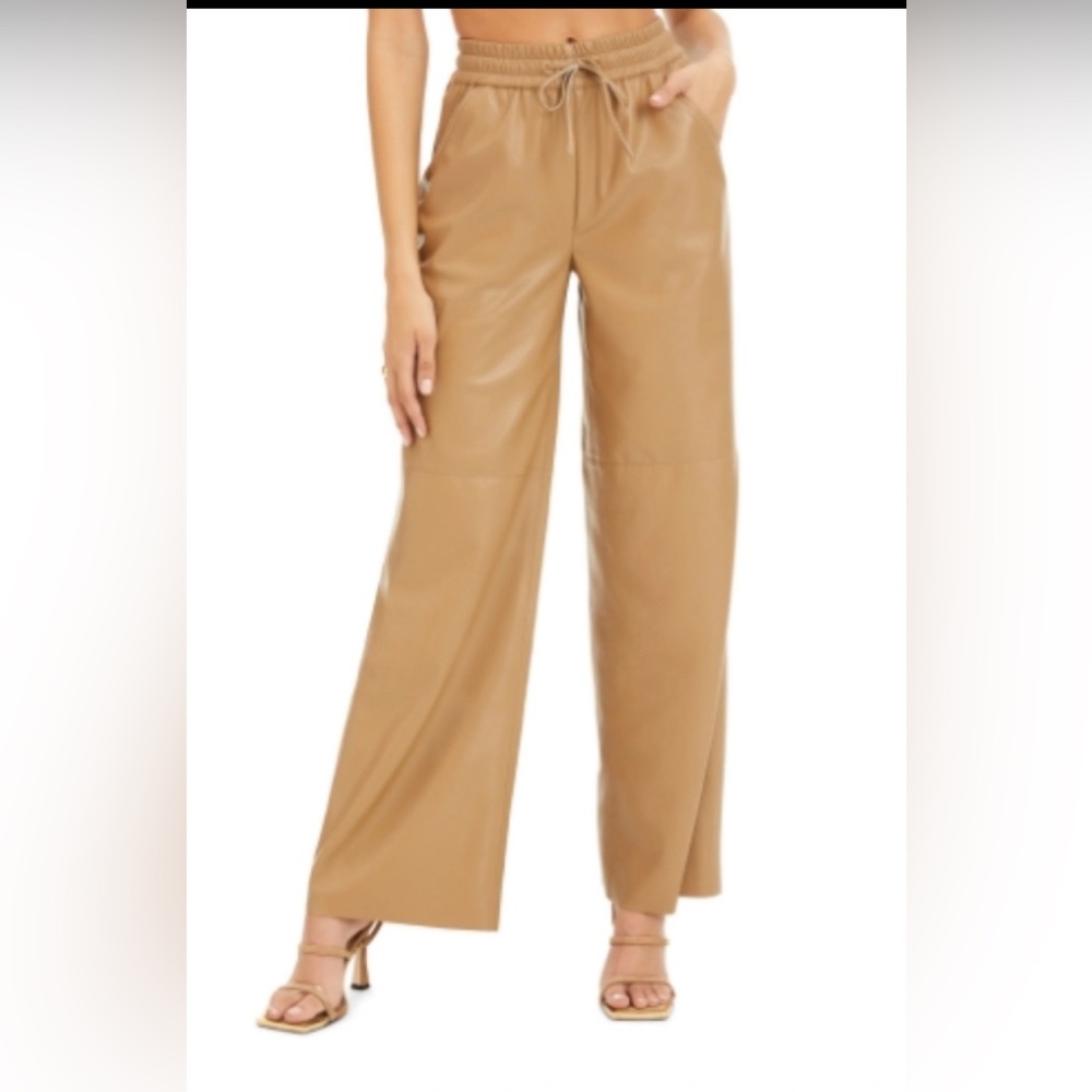Good American faux Leather Wide Leg Pants